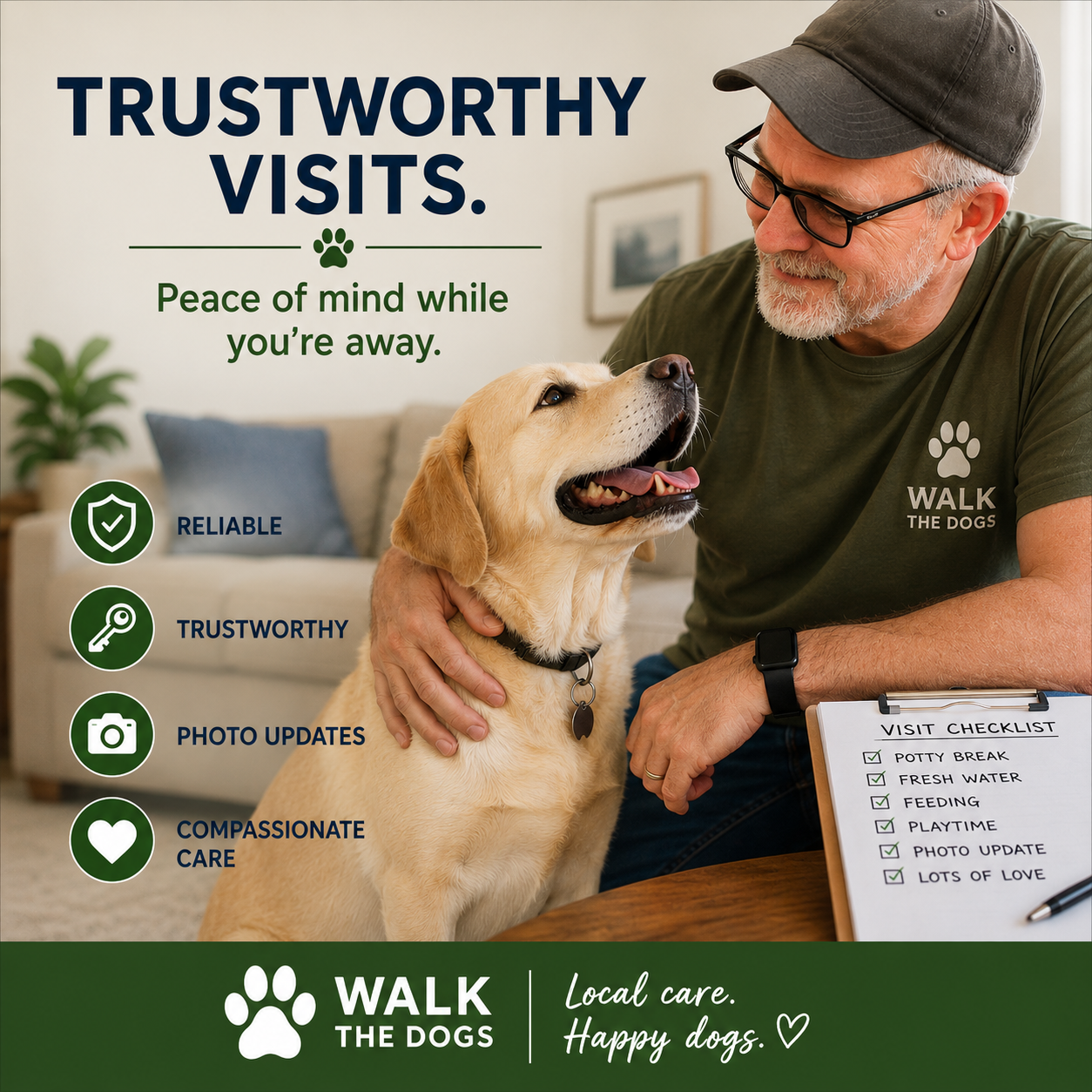 Trustworthy dog care visit